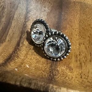 Brighton Silver Crystal Stud Earrings